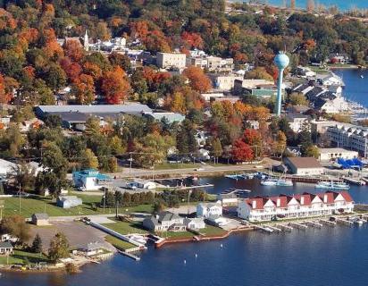 Lakefront houses, Pentwater Michigan